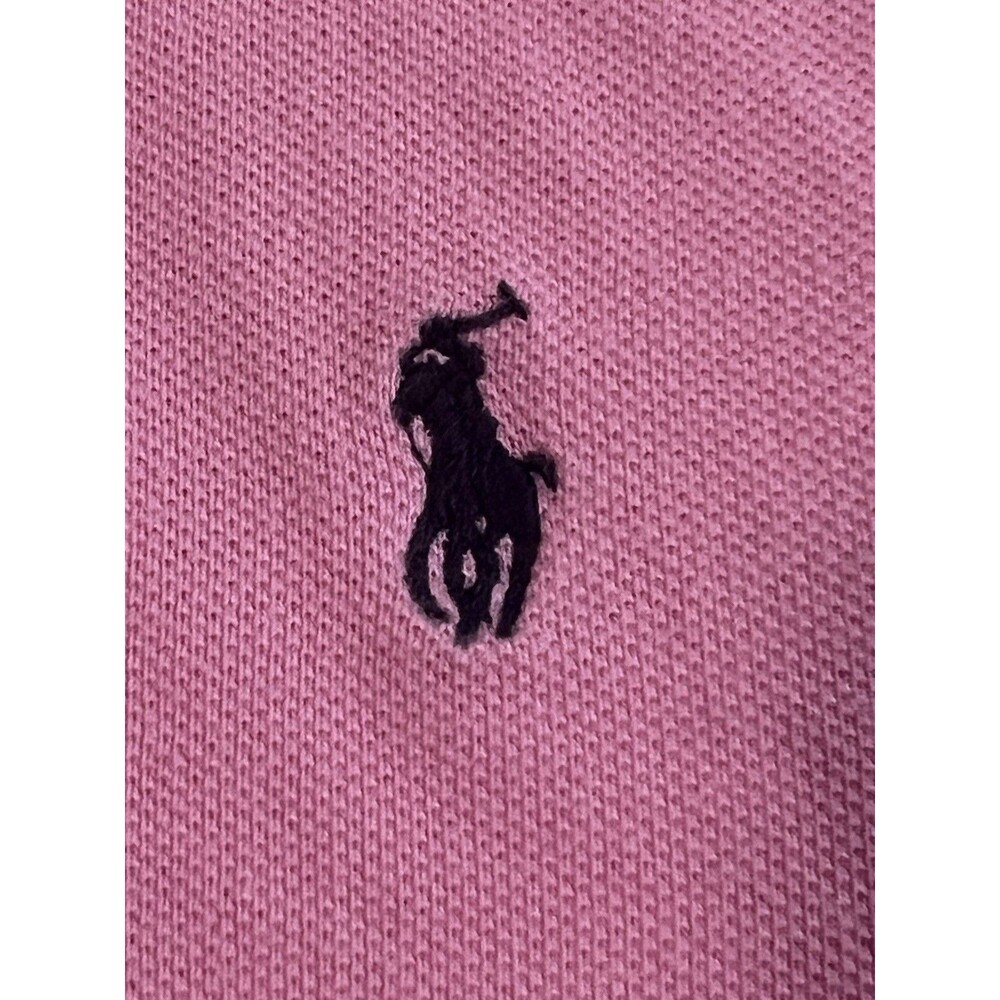Polo Ralph Lauren Polo Shirt Kids Large 14-16 Pink Short Sleeve Cotton Pique